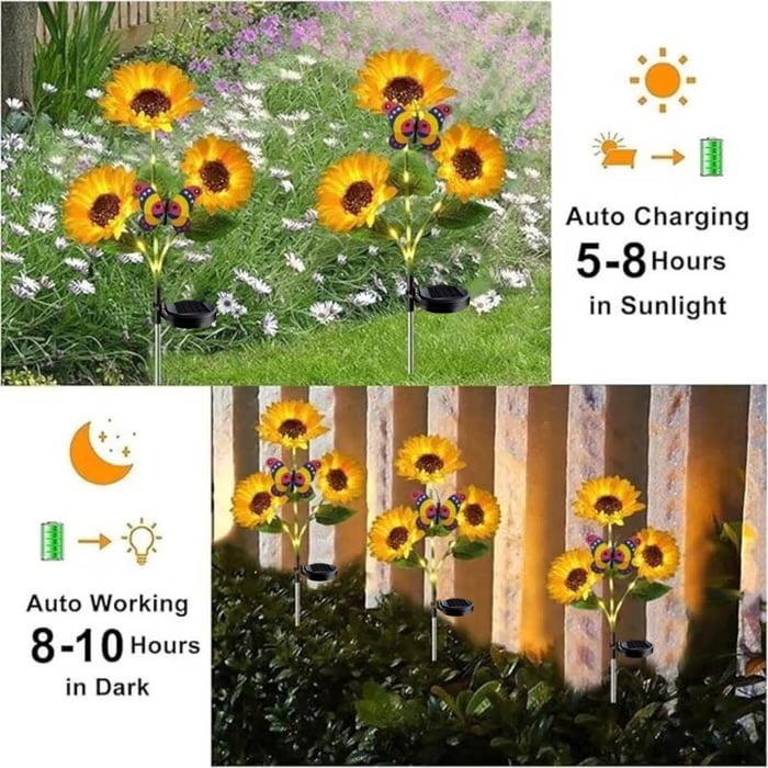 Solar LED Sunflower Garden Lights