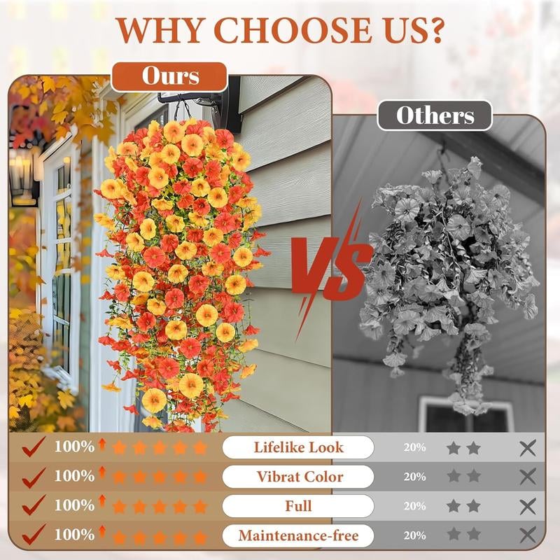 ๐$9.99 Today Only-UV Resistant Hanging Morning Glory for Fall Decor