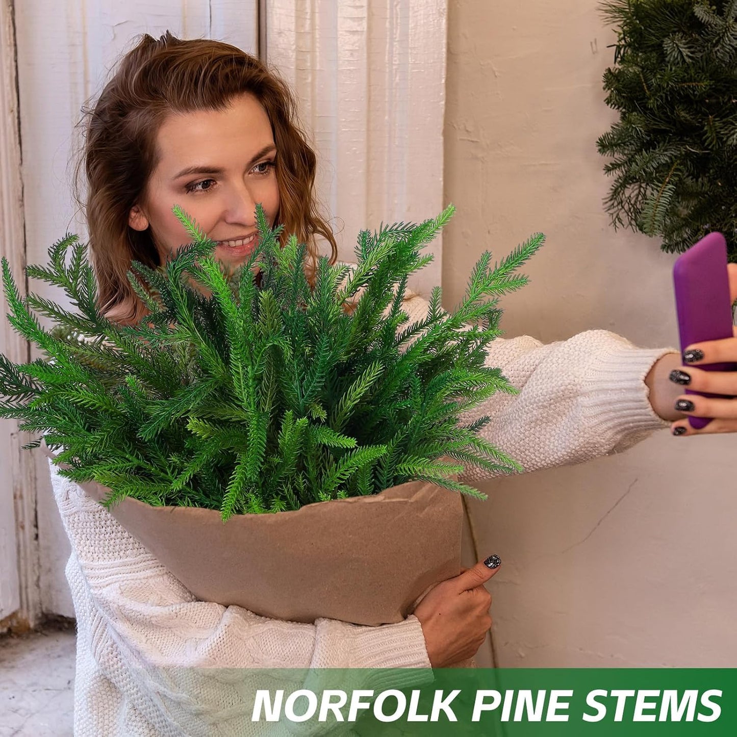 🔥Only $9.99🔥The Best Holiday Greenery - Realistic Norfolk Pine Stems