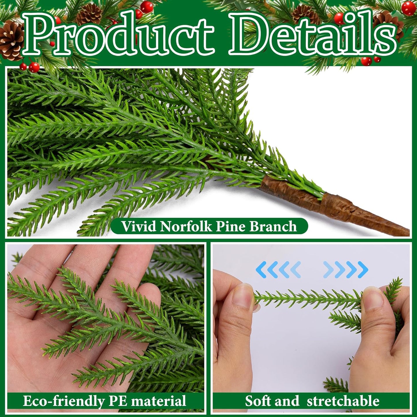 🔥Only $9.99🔥The Best Holiday Greenery - Realistic Norfolk Pine Stems