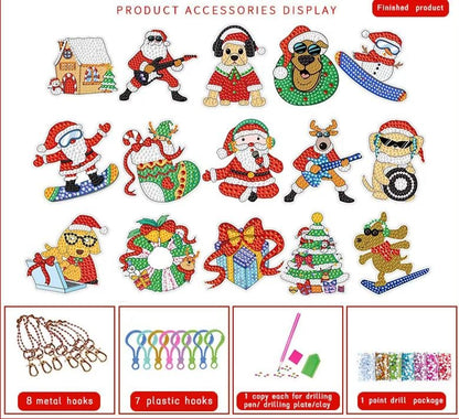🎁Christmas DIY Diamond Painting Pendant