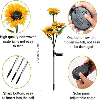 Solar LED Sunflower Garden Lights